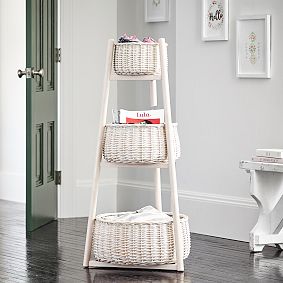 Rattan 3-Tier Storage Tower