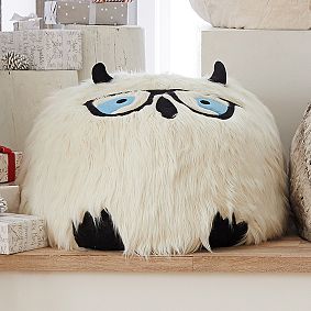 Large Yeti Faux-Fur Critter Bean Bag Chair
