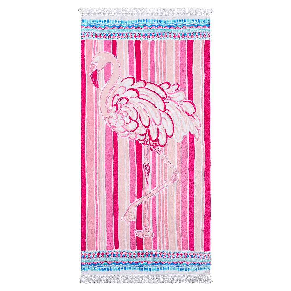 Lilly Pulitzer Flamingo Beach Towel UPF 50+
