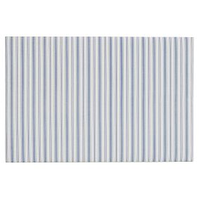 No Nails Dorm Pinboard, Blue Ticking Stripe
