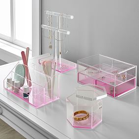Pink Acrylic Jewelry Stand