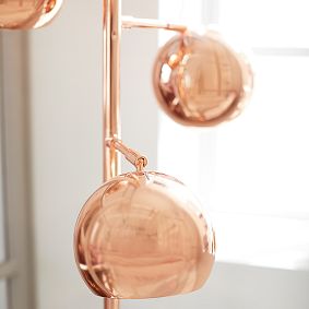Rose Gold Metallic Spotlight Floor Lamp