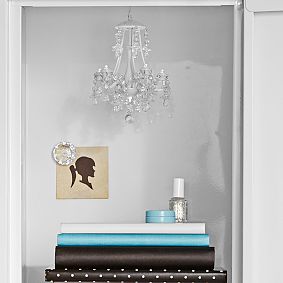 White Locker Chandelier