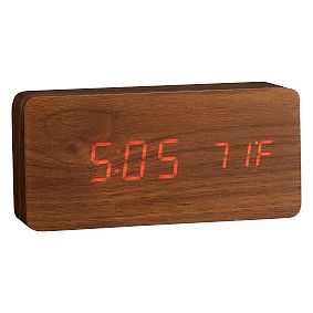 Faux-Wood Alarm Clock