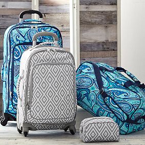 Jet Set Gray Preppy Diamond Carry-On Spinner