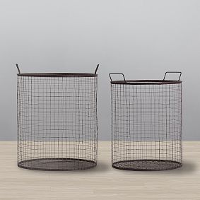 Wire Storage Baskets, Set Of 2
