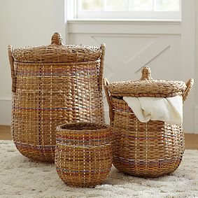 Woven Multi-Colored Baskets