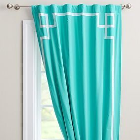 Emma Ribbon Trim Blackout Curtain