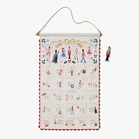 Rifle Paper Co. Nutcracker Embroidered Hanging Advent Calendar