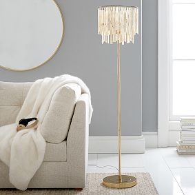 Capiz Strip Floor Lamp