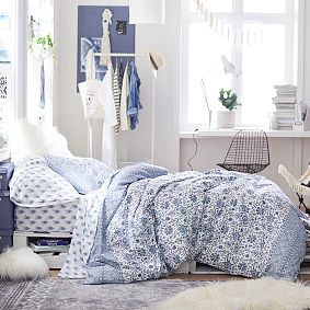 Paisley Floral Organic Duvet Cover