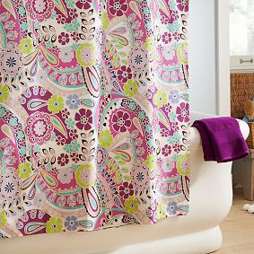 Paisley Pop Shower Curtain - Purple