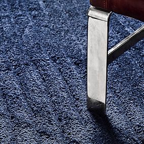 Plush Performance Ribbed Rug - Navy