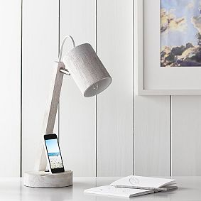 Wooden Task Lamp with USB