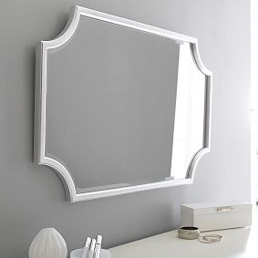 Scallop Silver Leaf Mirror
