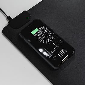 Wireless Charging Faux Leather Desk Pad
