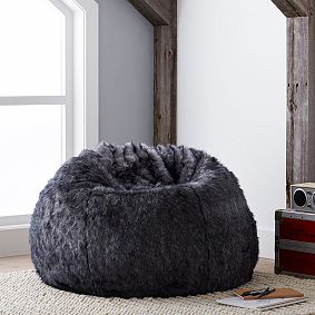 Large Baloo Faux-Fur Bean Bag Chair