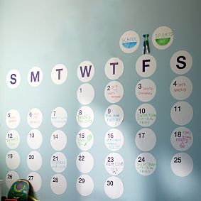 Daily Dot Dry-Erase Calendar Wall Decal 