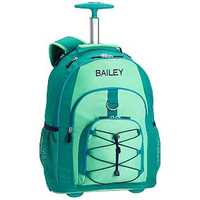 Gear-Up Mint Colorblock Rolling Backpack