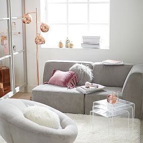 Rose Gold Metallic Spotlight Floor Lamp