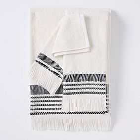 Boho Fringe Bath Towels