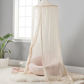 Fabric Canopy with Tassels