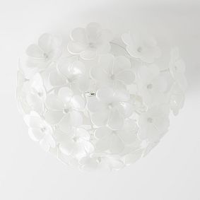 Glass Floral Flush Mount