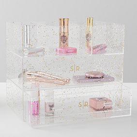 Confetti Dot Acrylic Stackable Trays, Set of 3