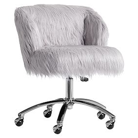Gray Himalayan Wingback Swivel Desk Chair