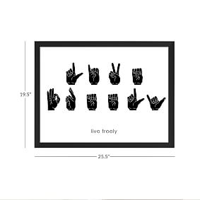 Live Freely Signing Hands Framed Art