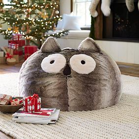 Large Owl Faux-Fur Critter Beanbag