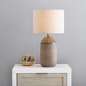 Ridged Ceramic Table Lamp