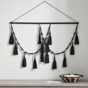 Tassels &amp; Wood Beads Wall Hanging