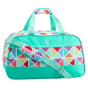 Jet-Set Multi Watercolor Geometric Triangles Duffle