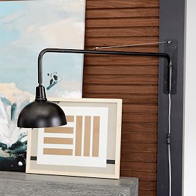 Plug-In Swing Arm Sconce