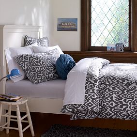 Urban Ikat Organic Duvet Cover + Pillowcases, Gray