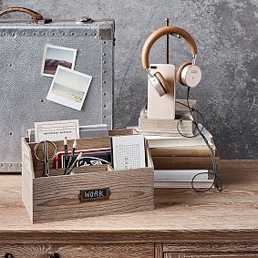 Classic Wooden Desk Accessories, All-In-One Sectional