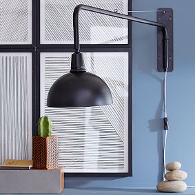 Plug-In Swing Arm Sconce