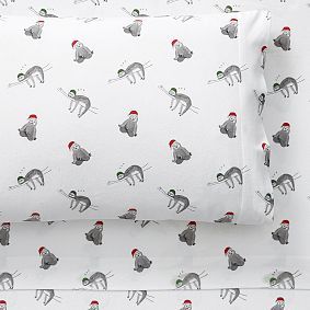 Sloths Organic Flannel Sheet Set