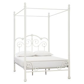 Amanda Iron Scroll Canopy Bed