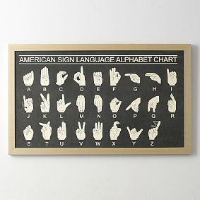 American Sign Language Alphabet Framed Art
