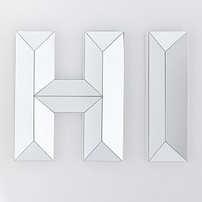 "Hi" Beveled Mirror