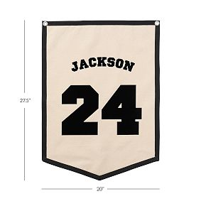 Personalized Varsity Number Pentagon Flag