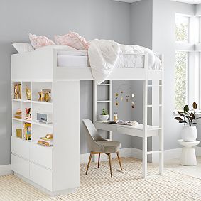 Bowen Loft Bed &amp; 6-Drawer Dresser Set