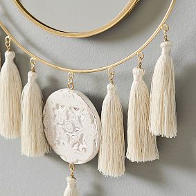 Tassel Mirror Wall Hanging