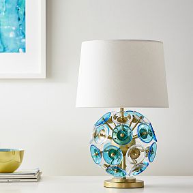 Glass Disc Table Lamp