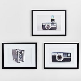 Vintage Camera Framed Art, 28"x21"