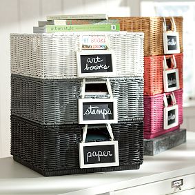 Wicker Stackable Bins