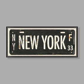 New York Framed Art, 33.25"x14.25"