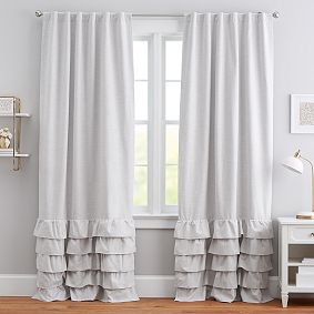 Evelyn Ruffle Bottom Curtain
